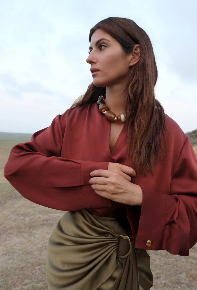 Блуза на запах